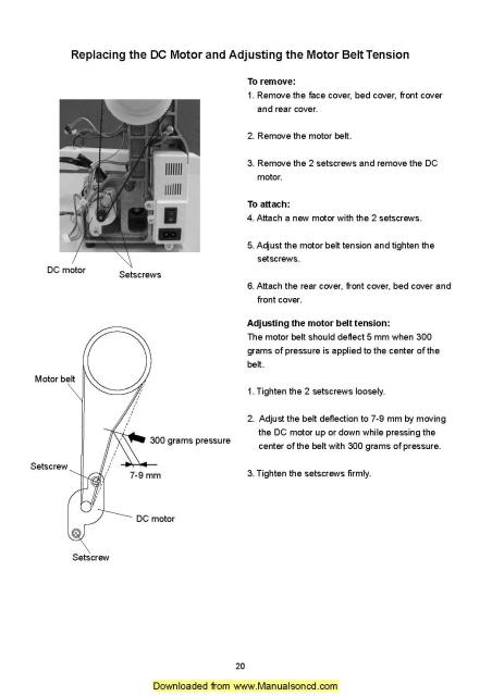 Necchi EC100 Sewing Machine Service Manual