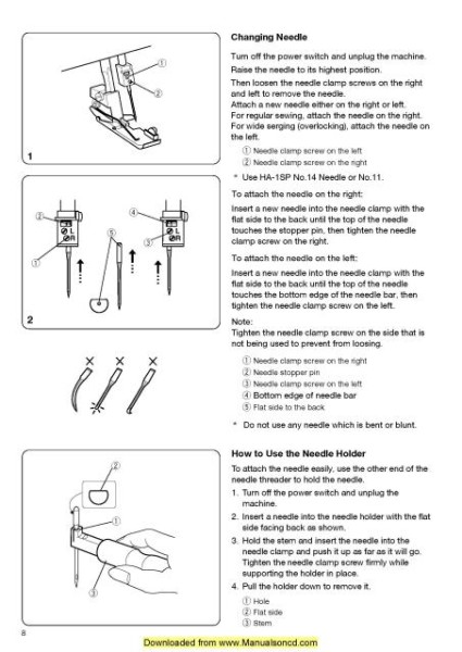 Janome 213D MyLock Sewing Machine Instruction Manual