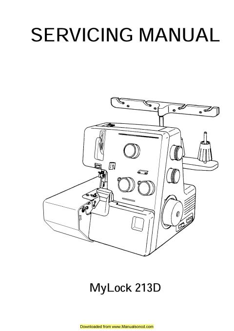 Janome 213d Sewing Machine Service Manual
