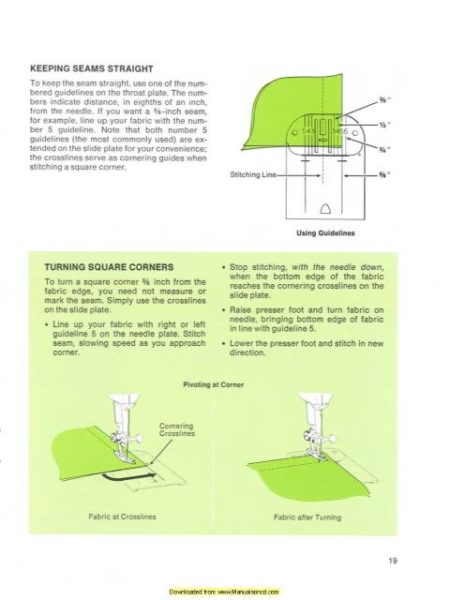 Singer 774 - 734 Sewing Machine Instruction Manual