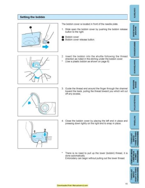 Brother PE-150 Sewing Machine Instruction Manual