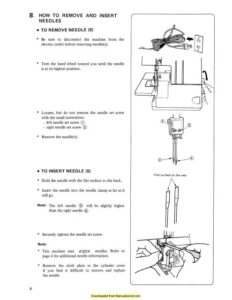 Singer 14u444B-14U454B Overlock Sewing Machine Instruction Manual