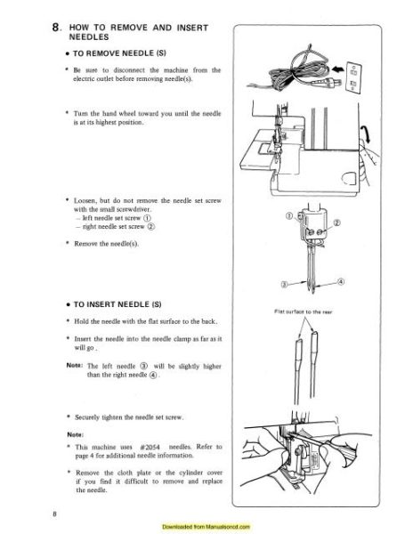 Singer 14u444B-14U454B Overlock Sewing Machine Instruction Manual