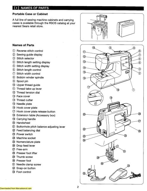 Kenmore 385.17624890 Sewing Machine Instruction Manual