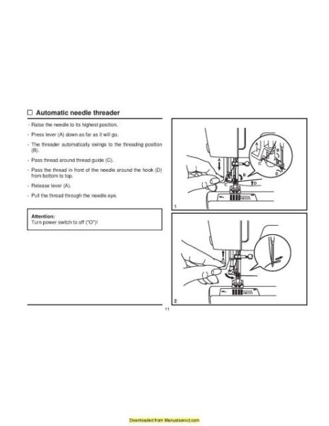 Singer 2273 Sewing Machine Instruction Manual