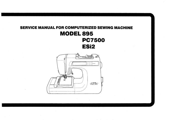 Brother 895-PC7500-ESi2 Sewing Machine Service-Parts Manual