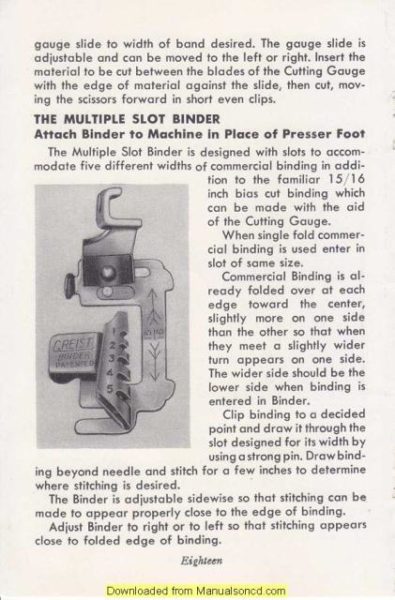 Kenmore 117.959 Electric Rotary Sewing Machine Manual