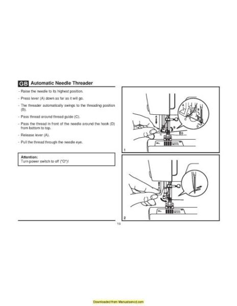 Singer 2277 Sewing Machine Instruction Manual