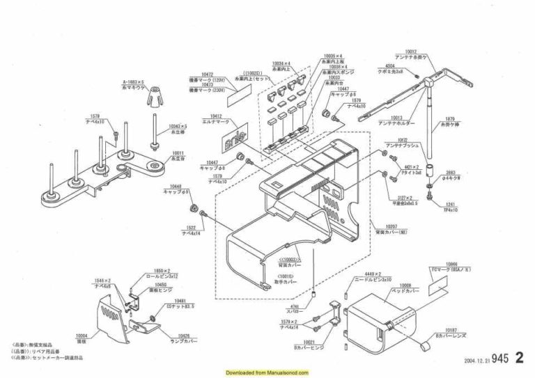Elna 945 Pro Serger Sewing Machine Service ManualParts