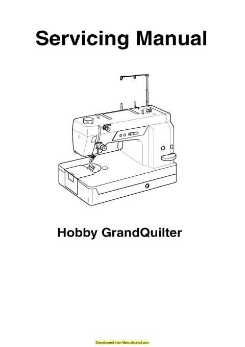 Pfaff 1200 Hobby GrandQuilter Sewing Machine Service Manual