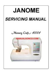 Janome 10001 Memory Craft Sewing Service-Parts Manual