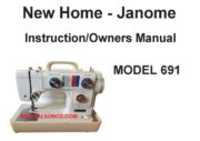 New Home Janome 691 Sewing Machine Manual