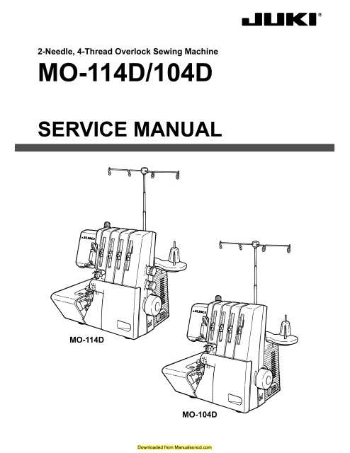 Juki MO-114D - MO-104D Sewing Machine Service Manual
