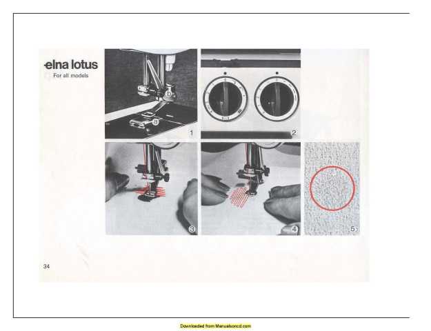Elna Tsp Lotus Sewing Machine Instruction Manual
