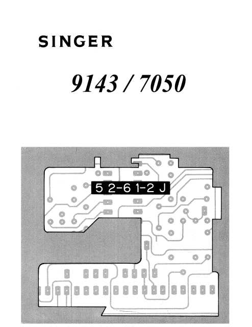 Singer 9143-7050 Sewing Machine Instruction Manual