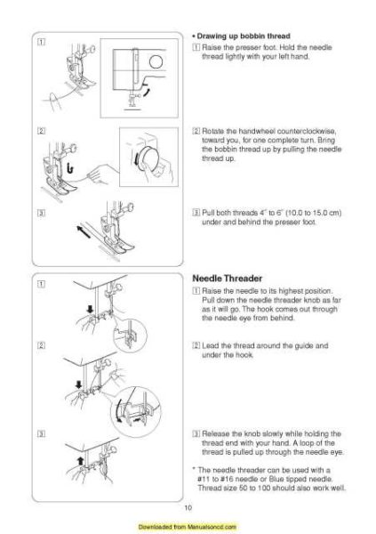 Necchi EV7 Sewing Machine Instruction Manual