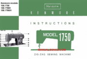 Kenmore 158.17500 - 158.17501 Sewing Machine Manual