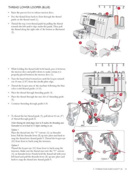 Husqvarna Huskylock S25 Sewing Machine Instruction Manual