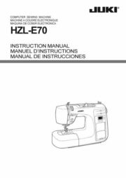 Juki HZL-E70 Computerized Sewing Machine Instruction Manual