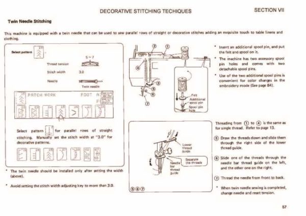 Janome 8000 Memory Craft Sewing Machine Instruction Manual