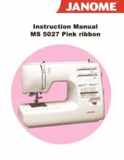 Janome MS 5027 Sewing Machine Instruction Manual