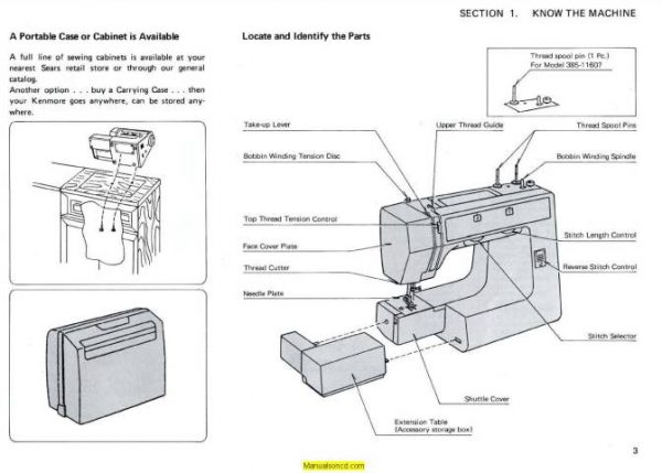 Kenmore 385.11607 - 385.11607090 Sewing Machine Manual
