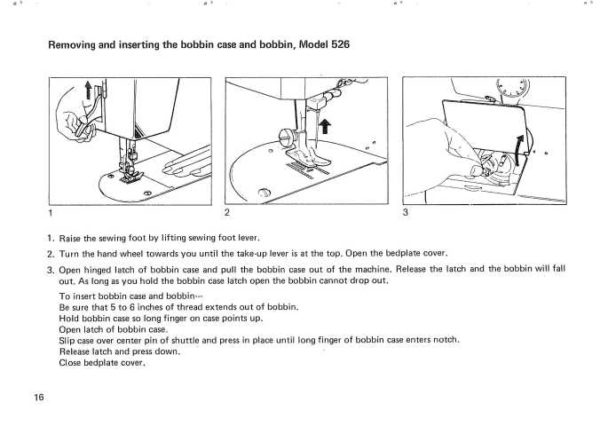 Janome 526 Sewing Machine Instruction Manual