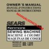 Kenmore 385.11608 - 385.12814 Sewing Machine Instruction Manual