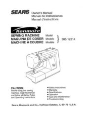 Kenmore 385.1234 Sewing Machine Instruction Manual