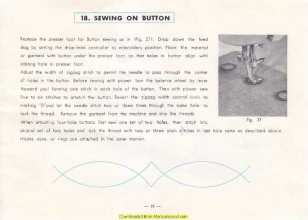 Deluxe 600A Zigzag Sewing Machine Instruction Manual