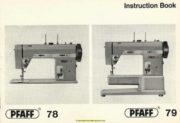 Pfaff 78-79 Zigzag Sewing Machine Instruction Manual