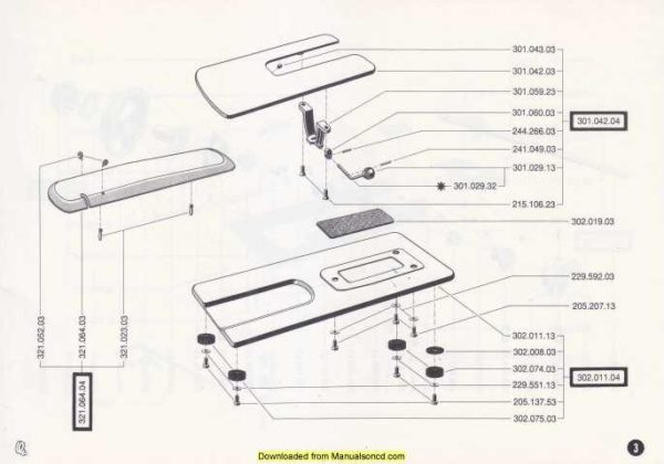 Bernina 500-600-610 Sewing Machine Spare Parts Manual