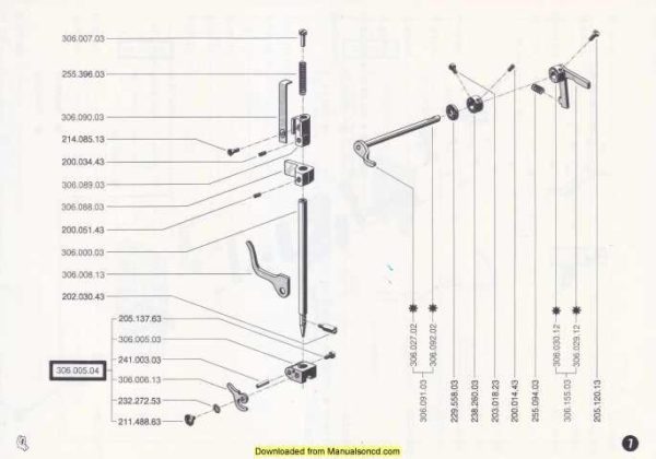 Bernina 500-600-610 Sewing Machine Spare Parts Manual