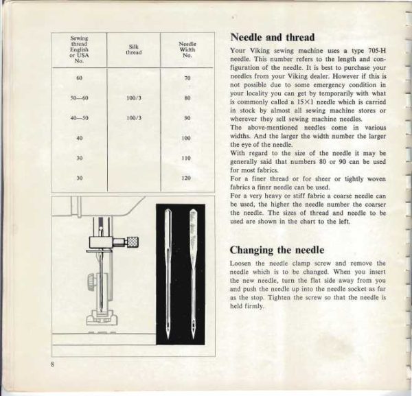Viking 6030 Sewing Machine Instruction Manual