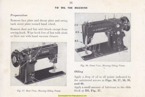 Singer 306 Automatic Sewing Machine Instruction Manual