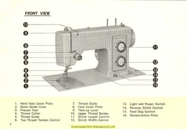 Kenmore 158.1504-1516 Sewing Machine Instruction Manual