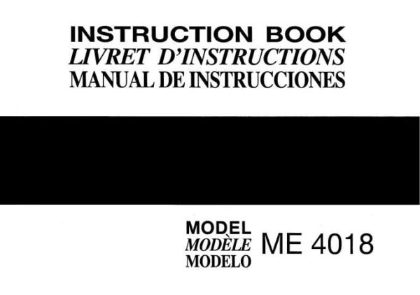 Janome ME 4018 Sewing Machine Instruction Manual