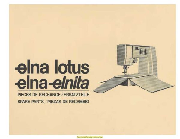 Elna Lotus-Elnita 15-25-35-36 Sewing Machine Service-Parts Manual