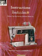 Singer 625 Deluxe Zig-Zag Sewing Machine Instruction Manual