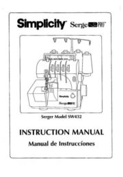 Simplicity SW432 Serge Pro Sewing Machine Instruction Manual