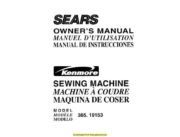 Kenmore 385.19153 Sewing Machine Instruction Manual
