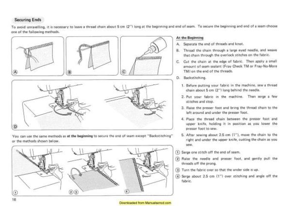 Janome MyLock 434-434D Serger Sewing Machine Instruction Manual