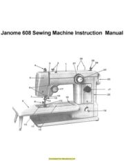 Janome 608 Sewing Machine Instruction Manual