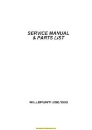 Elna 286-288 Sewing Machine Service Manual Plus Parts List