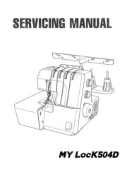 Janome MyLock 504D Serger Sewing Machine Service Manual