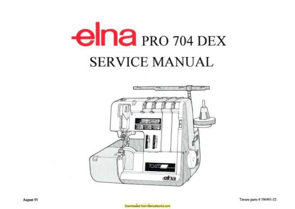 Elna 925DCX-704DEX Sewing Machine Service Manual Plus Parts List