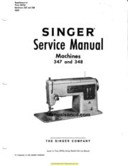 Singer 347-348 Sewing Machine Service Manual