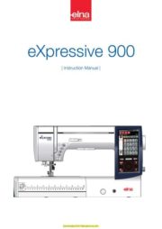 Elna 900 eXpressive Sewing Machine Instruction Manual