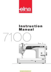Elna 7100 Sewing Machine Instruction Manual