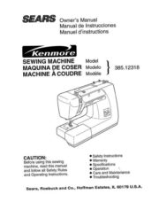 Kenmore 385.12318 - 385.12318990 Sewing Machine Manual